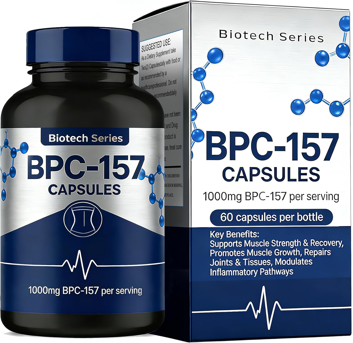 BPC157 Peptide Capsules 1000Mg ack